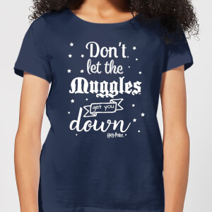 Harry Potter Don't Let The Muggles Get You Down Dames T-shirt - Navy