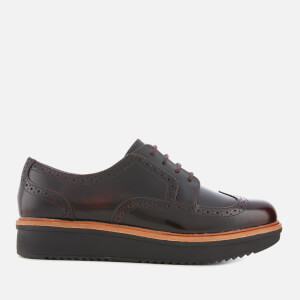 Clarks Women's Teadale Maira Leather Brogues - Aubergine
