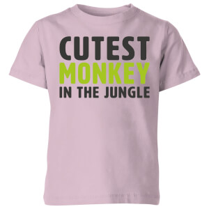 My Little Rascal Cutest Monkey In The Jungle - Baby Pink Kids' T-Shirt