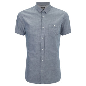 Threadbare Men's Alfa Short Sleeve Shirt - Navy
