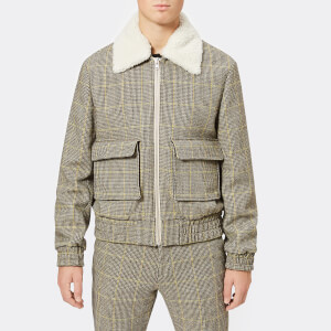 KENZO Men's Check Teddy Jacket - Pale Camel