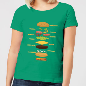 Bobs Burgers Expanded Burger Dames T-shirt - Groen