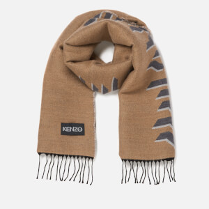 KENZO Men's Geotiger Wool Scarf - Dark Camel