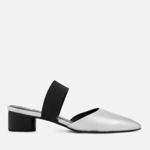 Sol Sana Women's Tucker Leather Kitten Heels - Silver