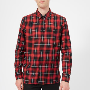Neil Barrett Men's Tartan Shirt - Black/Red