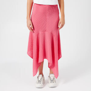 Ganni Women's Lynch Seersucker Skirt - Hot Pink