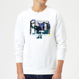 Marvel Knights Jessica Jones Comic Panels Sweatshirt - White