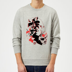 Marvel Knights Daredevil Layered Faces Sweatshirt - Grey