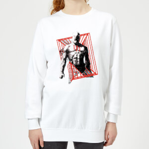 Marvel Knights Daredevil Cage Women's Sweatshirt - White