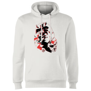 Marvel Knights Daredevil Layered Faces Hoodie - White