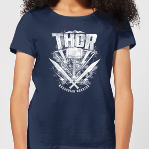 Marvel Thor Ragnarok Thor Hammer Logo Women's T-Shirt - Navy