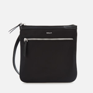 DKNY Women's Casey Zip Cross Body Bag - Black/Silver
