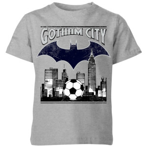 DC Batman Football Gotham City Kids' T-Shirt - Grey