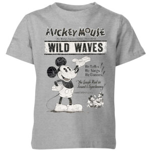 Disney Retro Poster Wild Waves Kids' T-Shirt - Grey