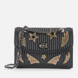 Coach Women's Quilted Crystal Parker Shoulder Bag - Black