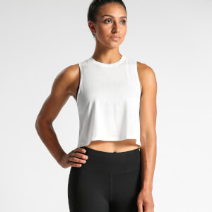 IdealFit Flowy Crop Top - White