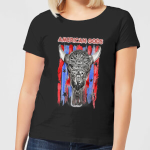 American Gods Skull Flag Women's T-Shirt - Black