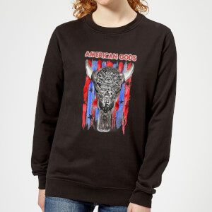 American Gods Skull Flag Women's Sweatshirt - Black