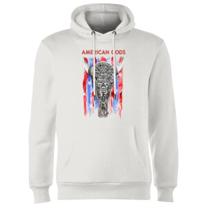 American Gods Skull Flag Hoodie - White