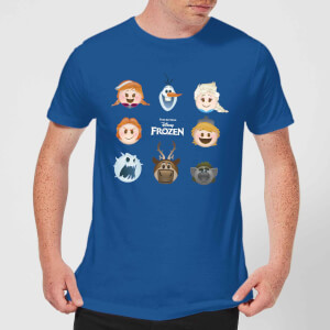 Camiseta Disney Frozen Personajes Emoji - Hombre - Azul