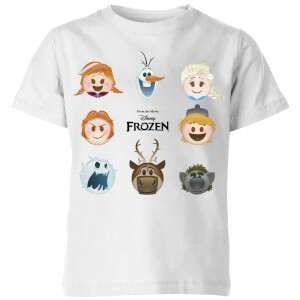 Disney Frozen Emoji Heads Kids' T-Shirt - White