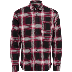 Only & Sons Men's Oconnor Heavy Brushed Check Shirt - Haute Red