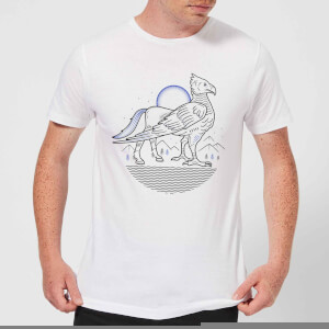 Harry Potter Buckbeak Line Art Men's T-Shirt - White