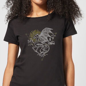 T-Shirt Femme Dessin au Trait Sombral - Harry Potter - Noir