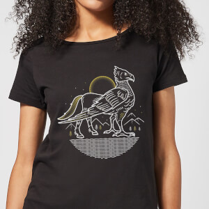 Harry Potter Buckbeak Line Art Women's T-Shirt - Black