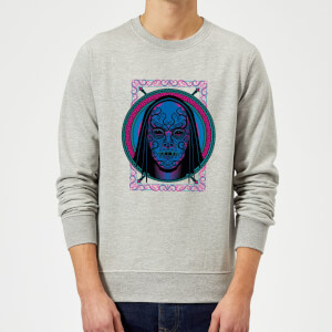 Harry Potter Neon Death Eater Mask Sweatshirt - Grey