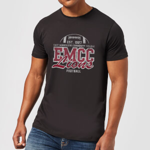 East Mississippi Community College Lions Distressed Men's T-Shirt - Black