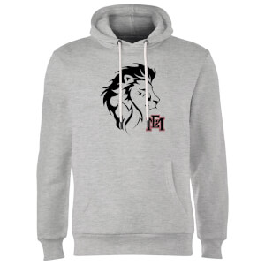 East Mississippi Community College Lion Head and Logo Hoodie - Grey