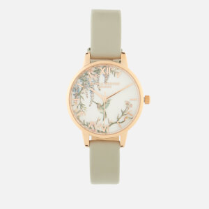 Olivia Burton Women's Painterly Prints Watch - Grey/Rose Gold