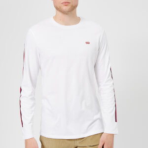 Levi's Men's Long Sleeve Reissue T-Shirt - White/Dress Blues/Crimson