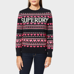 Superdry Women's Cleveland Fairisle Knit Jumper - Soft Navy