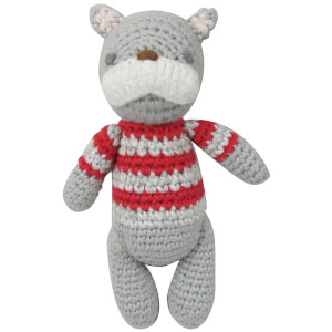 Albetta Crochet Bulldog Rattle Toy