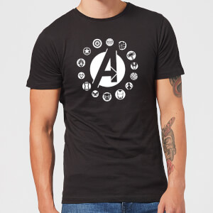 Avengers Team Logo Men's T-Shirt - Black