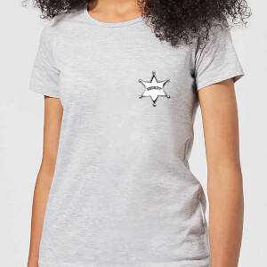 Toy Story Sheriff Woody Badge Women's T-Shirt - Grey
