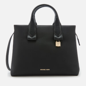 MICHAEL MICHAEL KORS Women's Rollins Large Satchel with Python Handles - Black