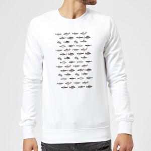 Florent Bodart Fish In Geometric Pattern Sweatshirt - White