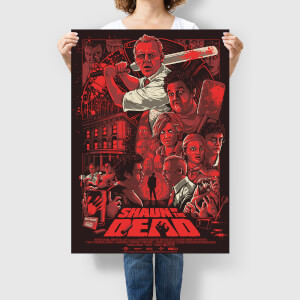 Shaun of the Dead "Who Died and Made You King of the Zombies" 24 x 36 Inch Screenprint by Nos4a2 Design - Zavvi Exclusive (Limited to 175 pieces worldwide)