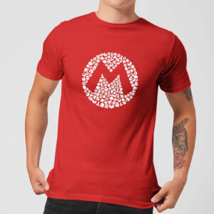 Nintendo Super Mario Mario Items Logo Men's T-Shirt - Red