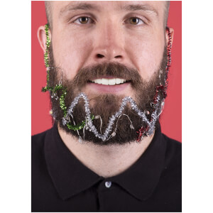 Christmas Beard Lights and Tinsel