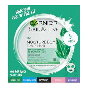 Garnier Moisture Bomb Hydrating Sheet Masks Selection Box x 5
