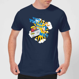 T-Shirt Homme Think You Can Beat Me Sonic The Hedgehog - Bleu Marine