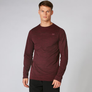 Myprotein Aero-Knitted Long Sleeve T-Shirt - Oxblood Marl