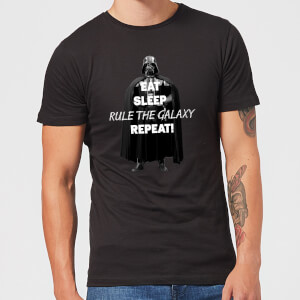 Star Wars Eat Sleep Rule The Galaxy Repeat Men's T-Shirt - Black