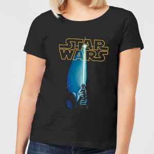 Star Wars Classic Lightsaber Damen T-Shirt - Schwarz