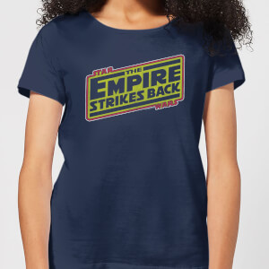 Star Wars Empire Strikes Back Logo Women's T-Shirt - Navy