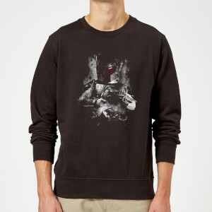 Star Wars Boba Fett Distressed Sweatshirt - Black